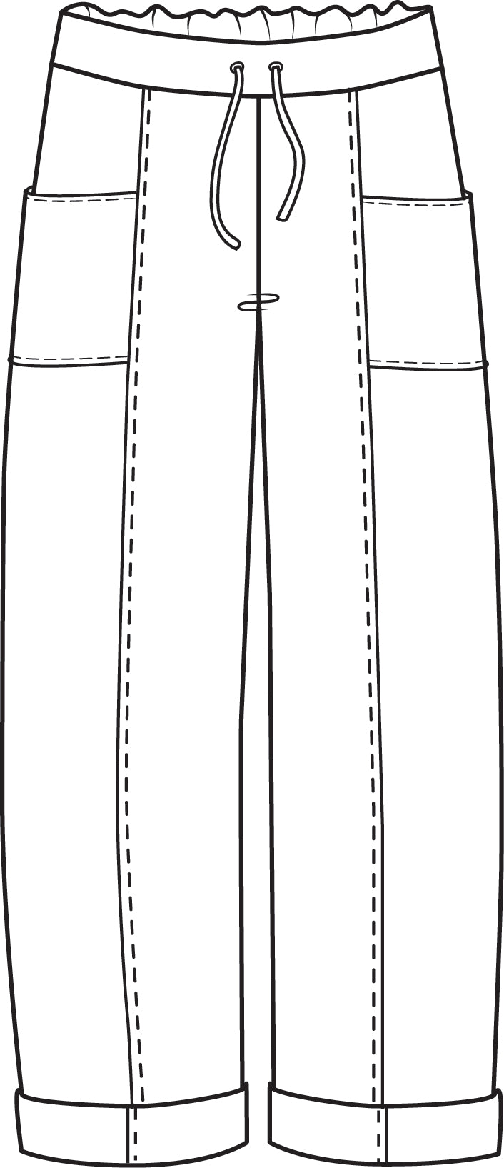 Keen Pant, shown in detailed sketch.