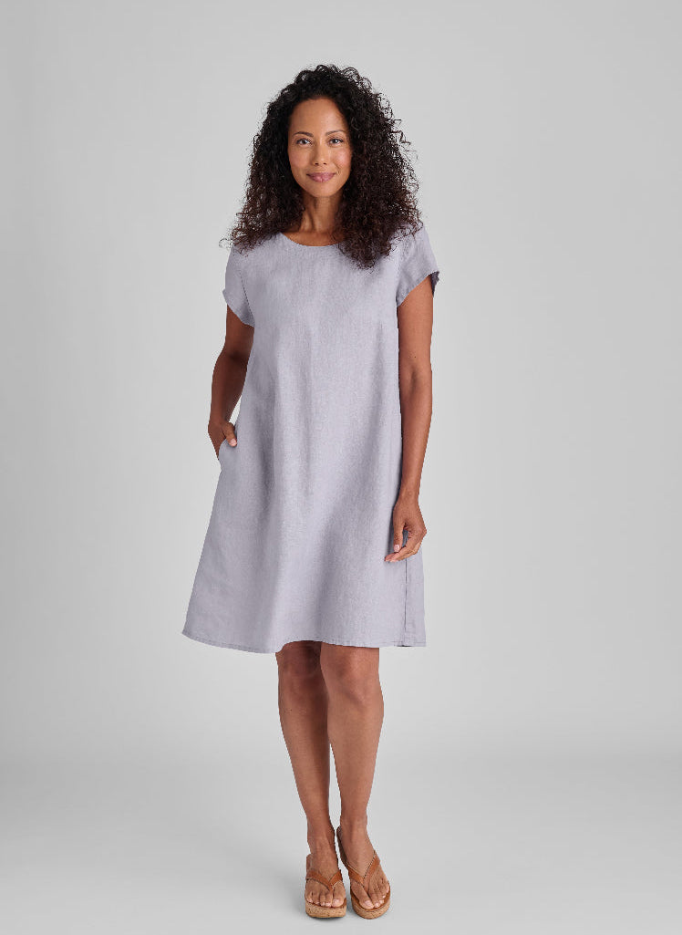 Tuck Back Dress - linen dress with pintuck detail on back Tuck Back Dress - linen dress with pintuck detail on back