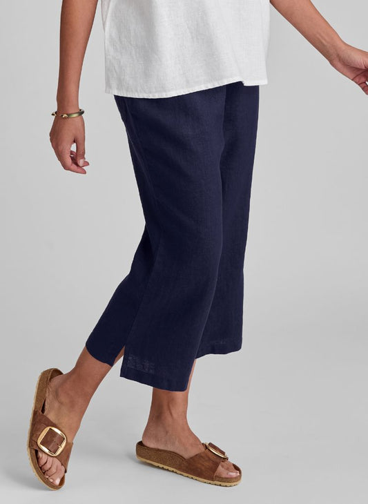 Push Out’s, shown in Navy, size Small. 100% European Linen.