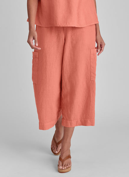 【2plan】Tamis linen belted half pants full-time-pant-mango-