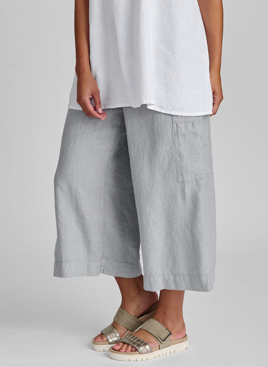 Full Time Pant, shown in Fog (light grey), size Small on 5'9" model.
