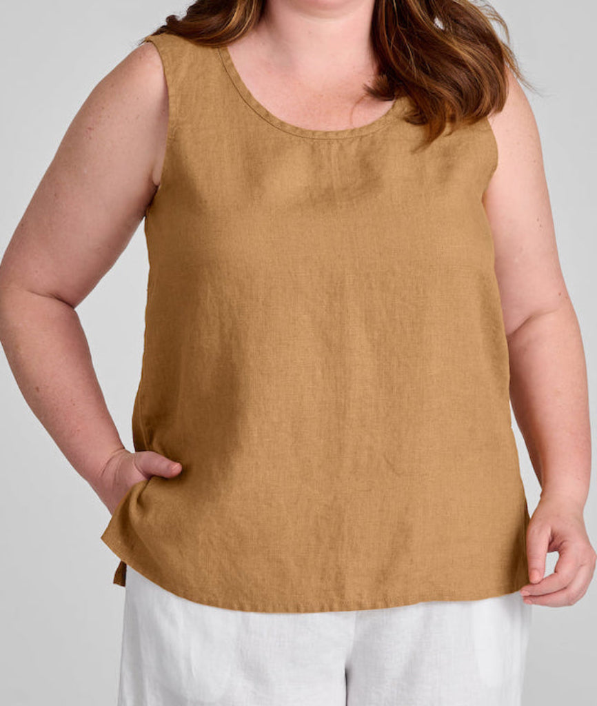 Fundamental Tank, shown in Ginger, size Medium.