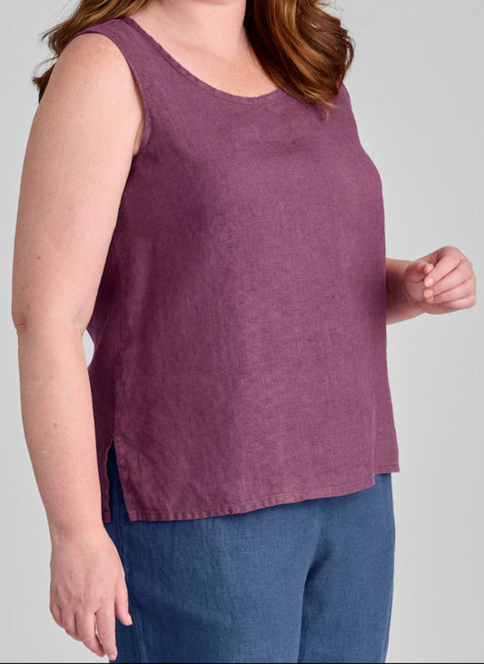 Fundamental Tank, shown in Sangria, size Medium.