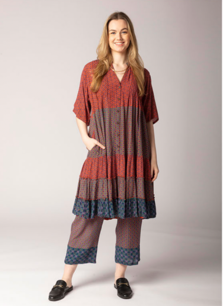 Laxmi Button Dress Linen Woman Laxmi Button Dress Linen Woman