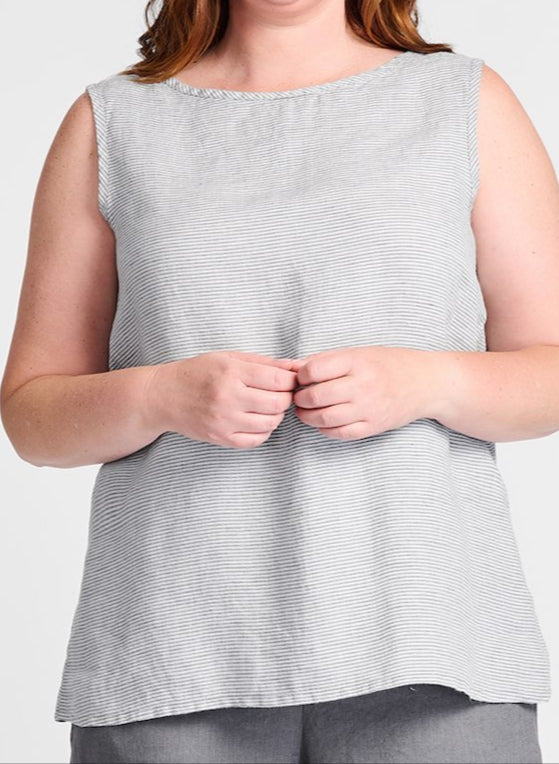 Layer Tank, shown in Stormy Stripe, size Medium.