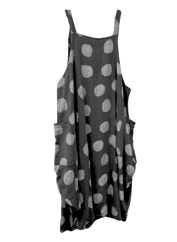 Sleeveless Dot Dress * Italian Linen