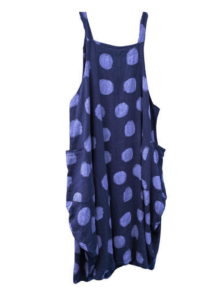 Sleeveless Dot Dress * Italian Linen