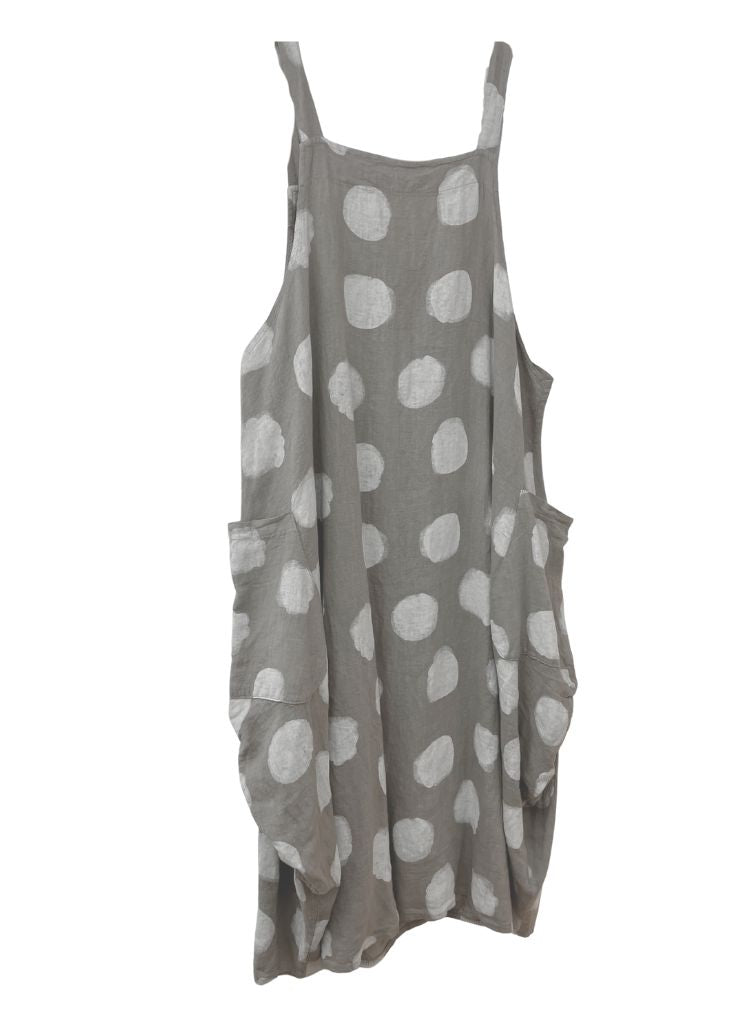 Sleeveless Dot Dress * Italian Linen