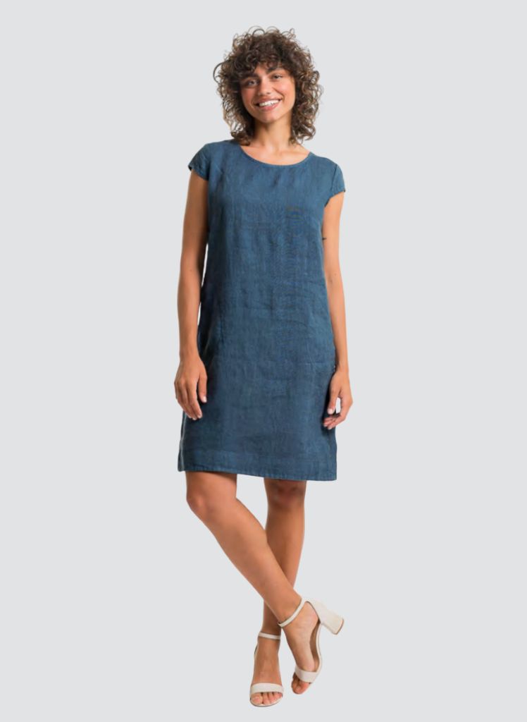 Solid Linen Dress TP1738 LL-26 * NEW
