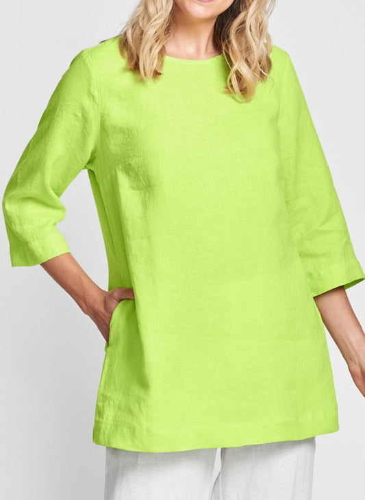 Muse Tunic, shown in Chartreuse, size Small.