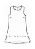 Roadie Tunic (detailed sketch) by FLAX, Urban's signature crinkled Linen, in Regular and Plus Sizes.