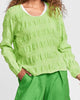 Cropped Pullover, shown in Green Apple Pucker, FLAX Additions 2022.