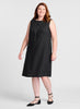 Diana Dress (shown in Ebony, solid Black).  Model is 5'9" tall, wearing size Medium.