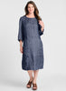 Slouch Pocket Dress, shown in Navy Lava.  Model is 5'9" tall, wearing size Small.