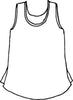 Fundamental Tank (sketch shown) - round scoop neckline, ample shoulder coverage, a-line shape with side slits, finishes hip length.  100% European Linen.