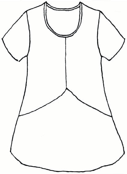 Simplest Tee, detailed sketch shown