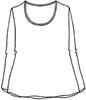 Pure Top, detailed sketch shown.  100% Linen pullover with round neck and long sleeves.