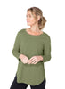 Hi Low Tee, shown in Olive, size Small.  100% Cotton Slub.