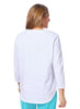 Hi Low Tee, shown in White (featuring the back), size Small.  100% Cotton Slub.