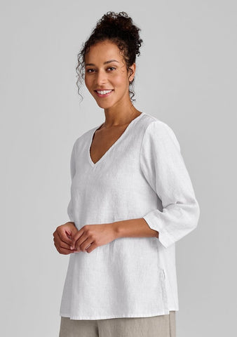 V Pullover, shown in White, size Small.