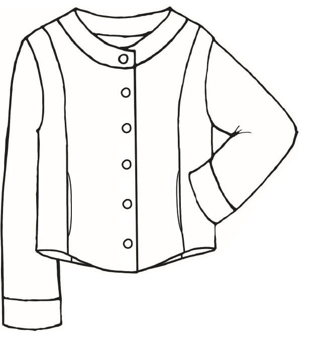 Adele Jacket, detailed sketch shown. 