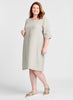 Simple Dress, shown in Natural.  Model is 5'9" tall, wearing size Medium.