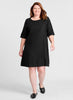 Simple Dress, shown in Black.  Model is 5'9" tall, wearing size Medium.