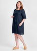 Simple Dress, shown in Midnight (Navy).  Model is 5'9" tall, wearing size Medium.