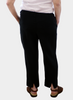 Travel Pant, shown on the reverse in Black.  100% Solid Linen. Model is approximately 5'4" tall.