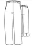Travel Pant, detailed sketch shown of the front and reverse.