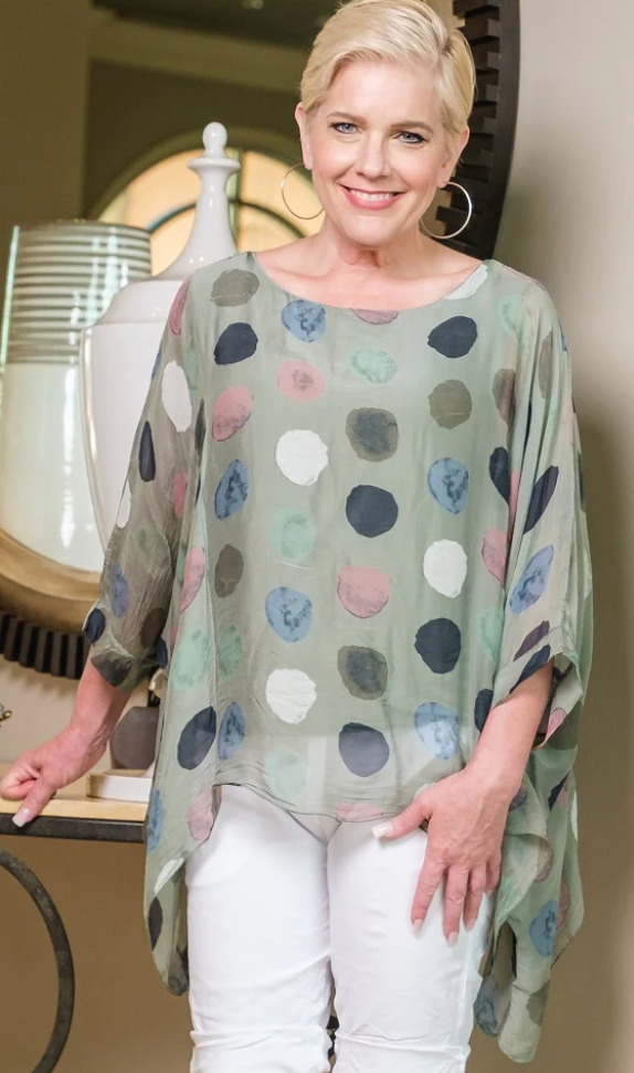 Sofia Silk Kaftan Top * Prints or Solids * TS