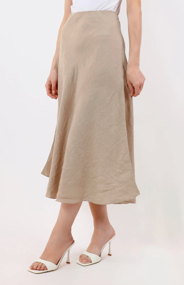 Masha Bias Cut Linen Skirt SL118 * TS