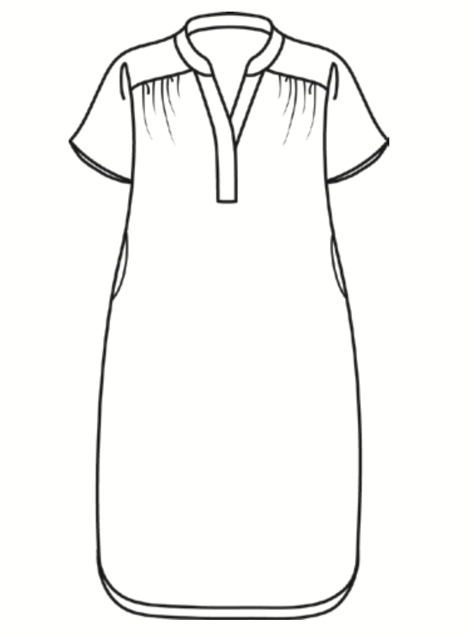 Cafe Dress, sketch shown.