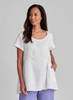 S/S Play in It, shown in solid White, size Small.  100% European Linen.