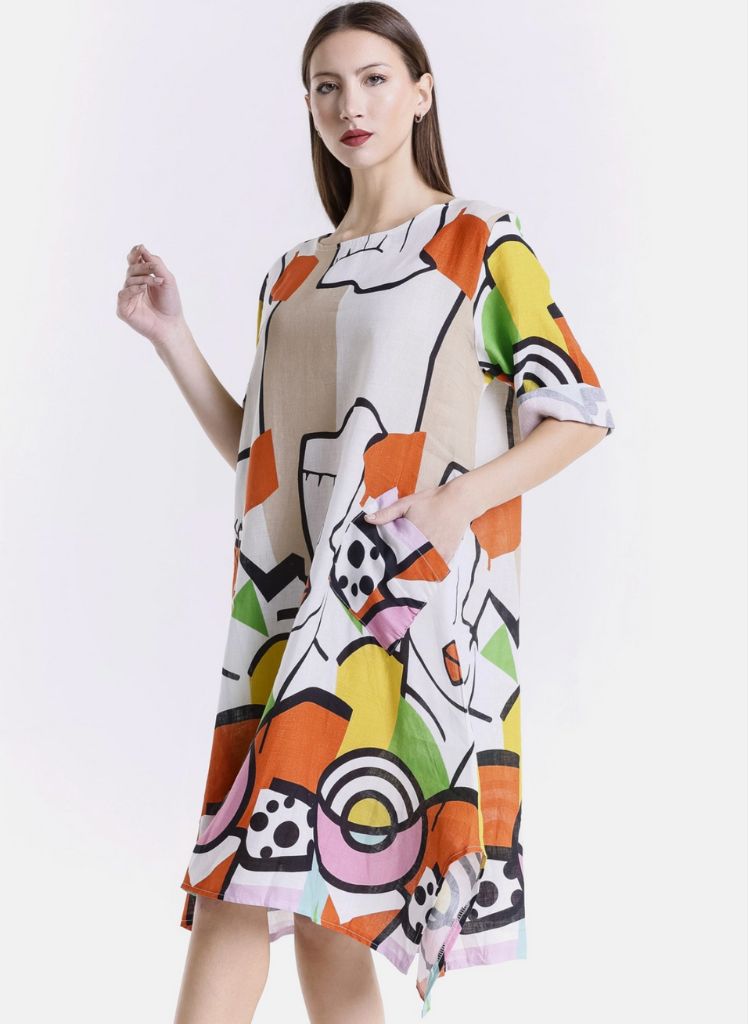 April Dress * Assorted Prints & Colors * Italian Linen * TS