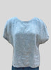 Back Slit Tee, shown in Dark Teal Yarn Dye, size Small.
