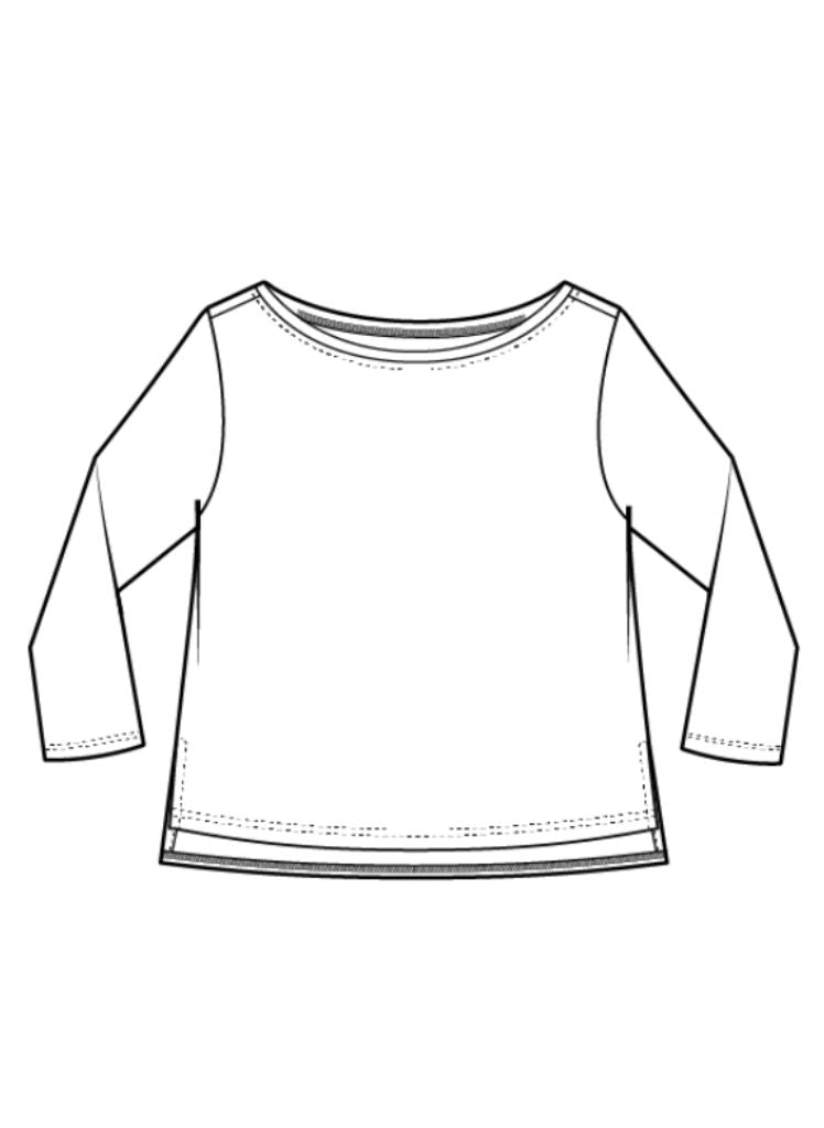 Boxy Tee Cotton Slub 10025 * NEW