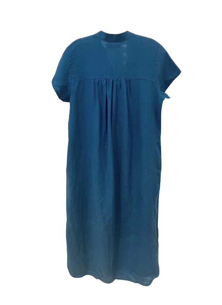 Cafe Dress, shown on the reverse, in Dark Teal.  100% European Linen.