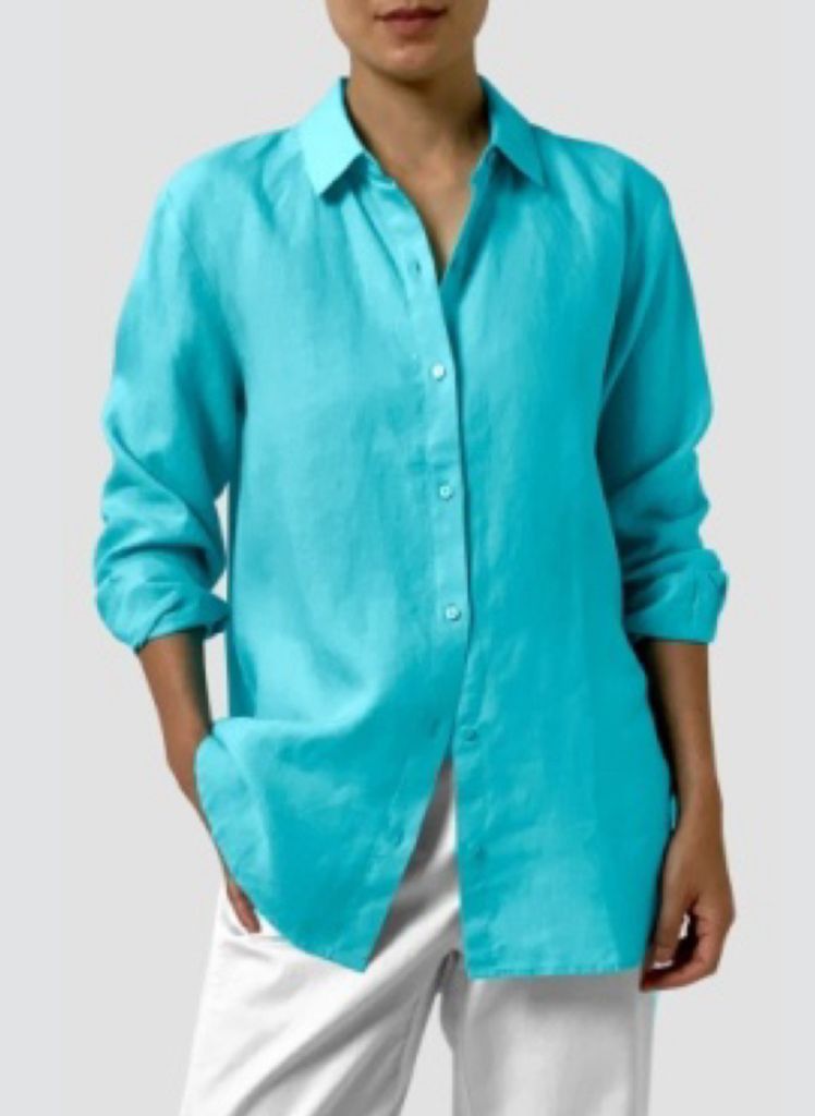Classic Collar Long Shirt (by Eileen Fisher) * 2 New Colors!