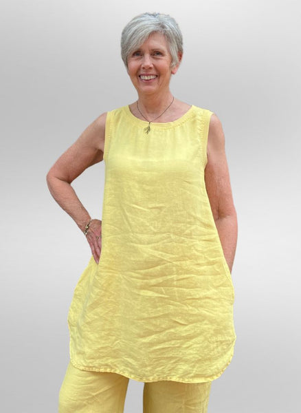 Coastal Tunic, shown in Banana, size Small.