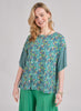 Daisy Top, shown in Turquoise, size S/M.