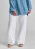 Flat Iron Pant, shown in White, size Small.  Model is 5'9" tall.