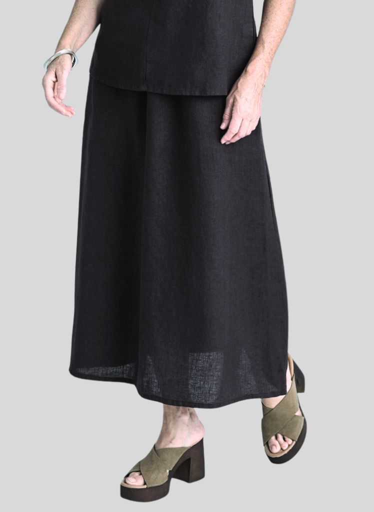 Go-To Skirt, shown in Black, size Small on 5’9” model. 