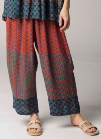 Laxmi Pant, shown in Raspberry (Multi) Print S/M