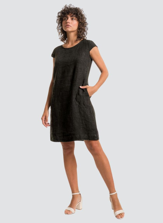 Solid Linen Dress TP1738 LL-26 * NEW