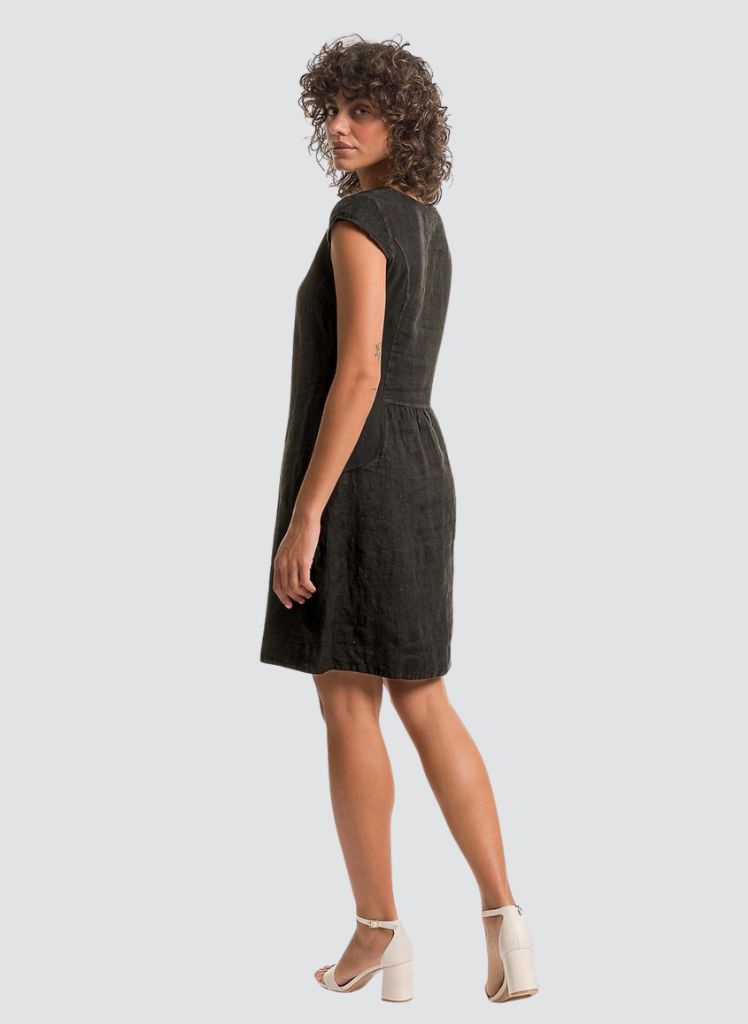 Solid Linen Dress TP1738 LL-26 * NEW