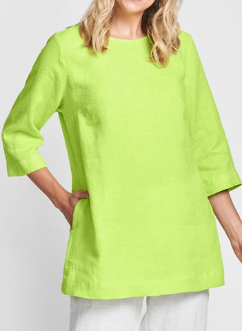 Muse Tunic, shown in Chartreuse, size Small.