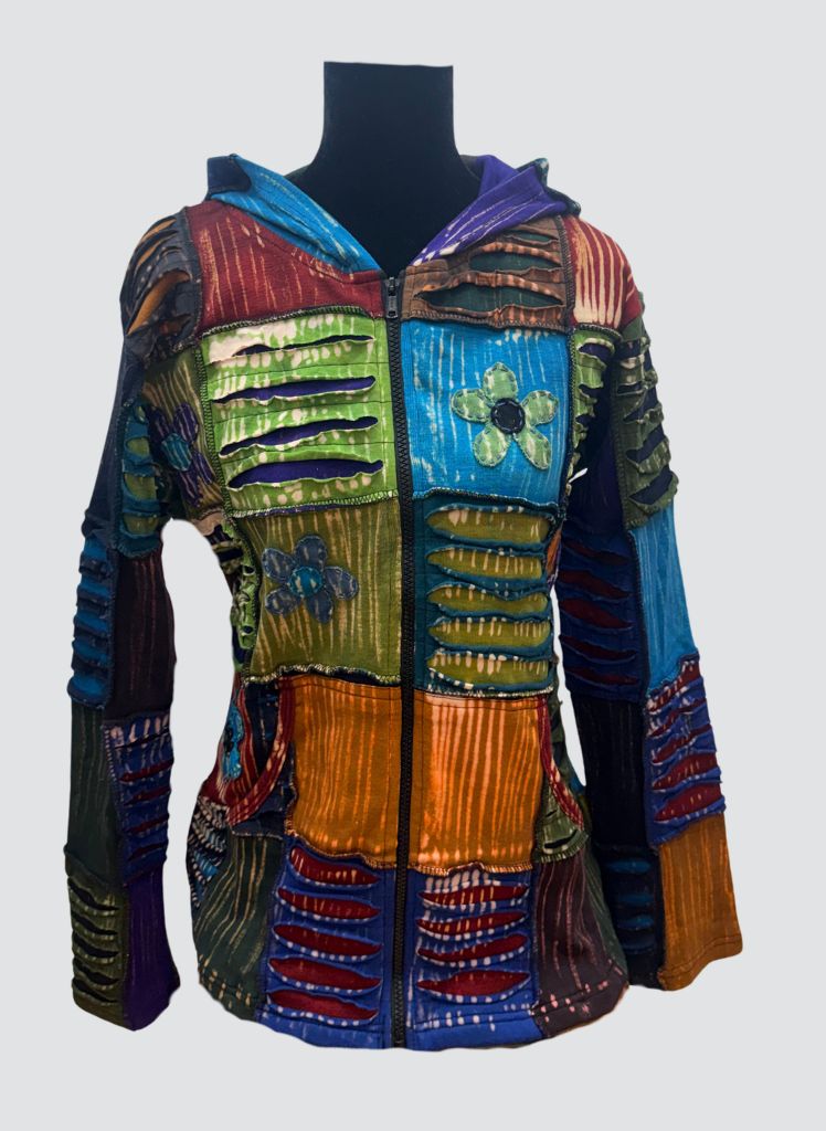 Patch Flower Hooded Jacket WKJ (WH)