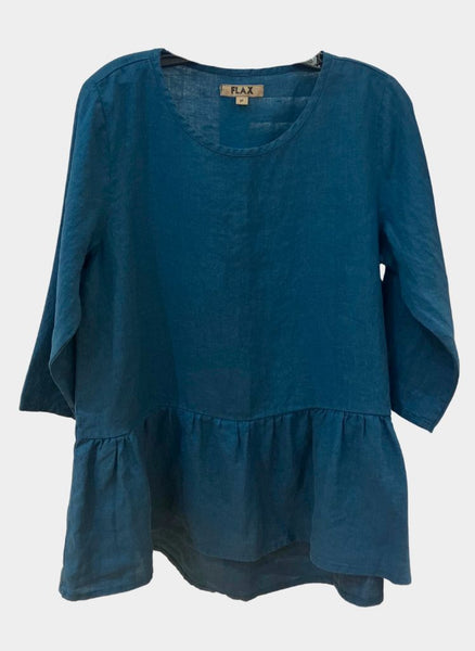 Peplum Tunic, shown in Dark Teal.