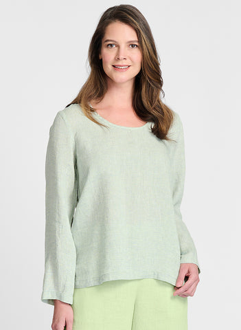 Pure Top, shown in Grassy Stripe, size Small.